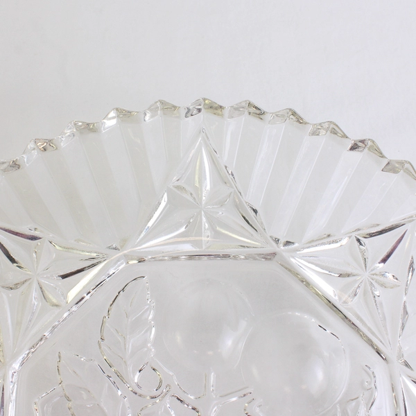 Federal Glass Pioneer Clear Pattern Glass Sandwich Plate 11.5" Diameter