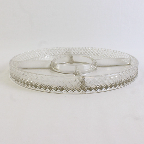 Westmoreland English Hobnail Clear (Round Base) Pattern 10" Round 5 Part Relish