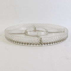Westmoreland English Hobnail Clear (Round Base) Pattern 10" Round 5 Part Relish