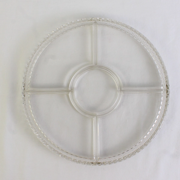 Westmoreland English Hobnail Clear (Round Base) Pattern 10" Round 5 Part Relish