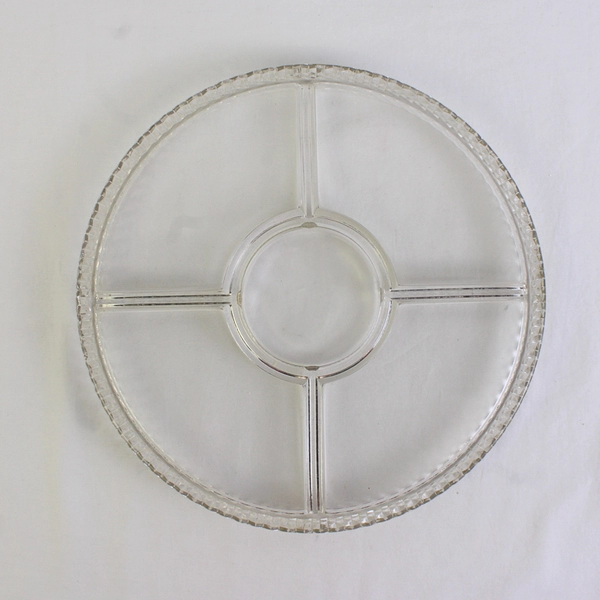 Westmoreland English Hobnail Clear (Round Base) Pattern 10" Round 5 Part Relish