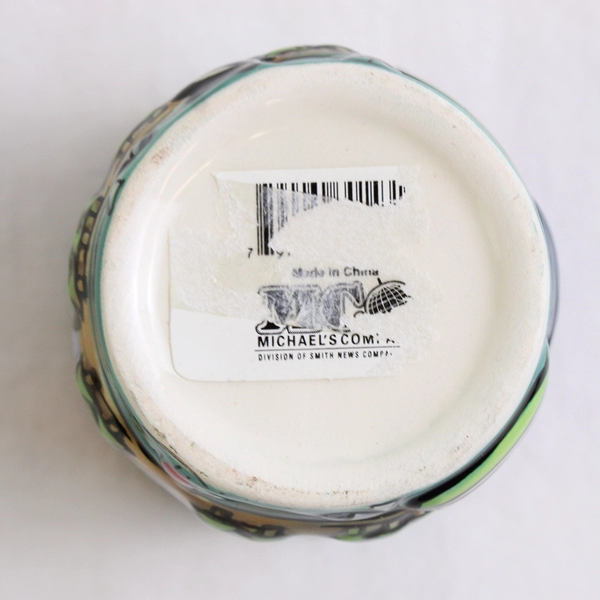 Michael's Colorful Seattle Washington Ceramic Shot Glass Artsy Hand Painted