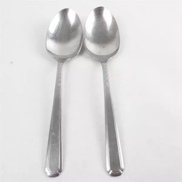 Set of 2 Oneida Flight Deluxe Serving Spoons 8.25" Stainless