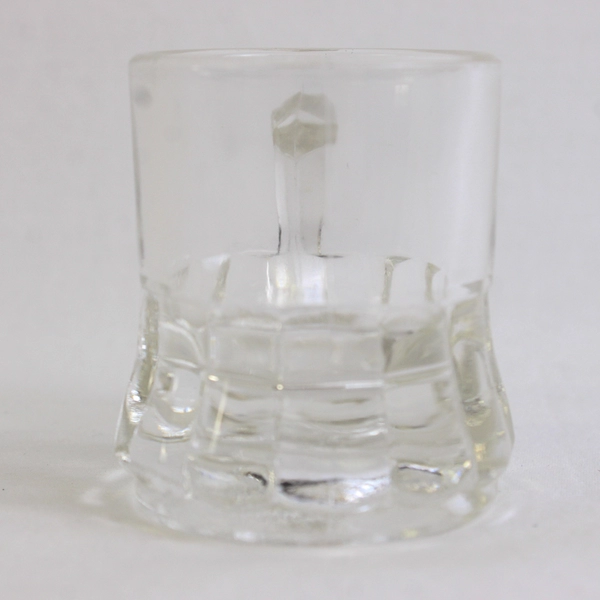 Vintage Federal Clear Mini Beer Mug Shot Glass 2" Tall 1 Ounce