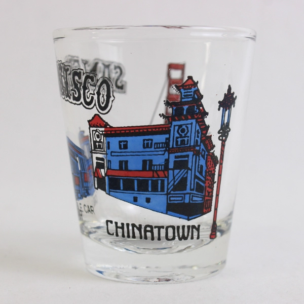 Souvenir Shot Glass San Francisco Clear Glass 2 oz