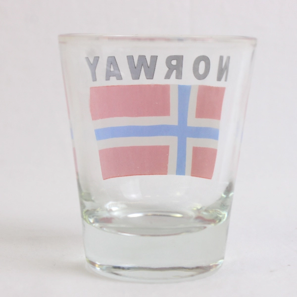 Norway Flag Clear Shot Glass