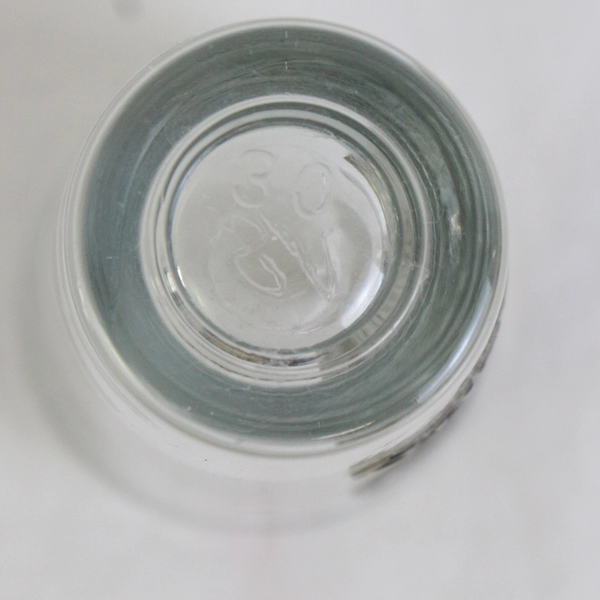 Rosarito Mexico Clear Shot Glass Black Relief Piedra del Sol Medallion