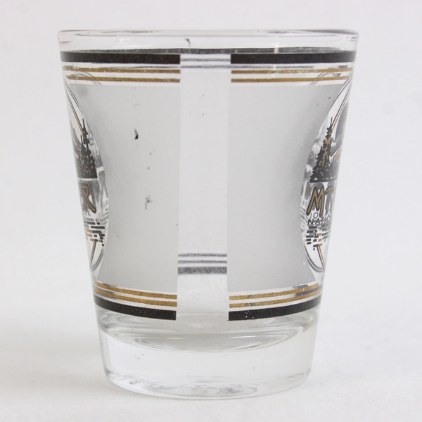 Vintage Clear Shot Glass Souvenir Mount Rainier National Park
