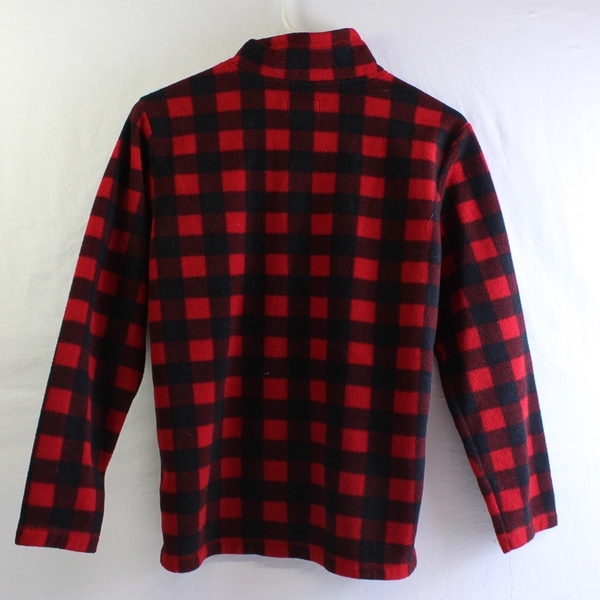 Children's Place Red and Black Buffalo Check 1/4-Zip Jacket Boys' Size L 10/12