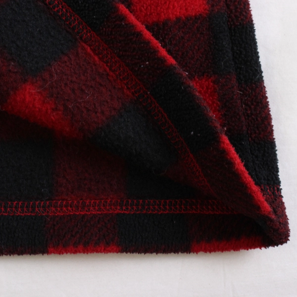 Children's Place Red and Black Buffalo Check 1/4-Zip Jacket Boys' Size L 10/12