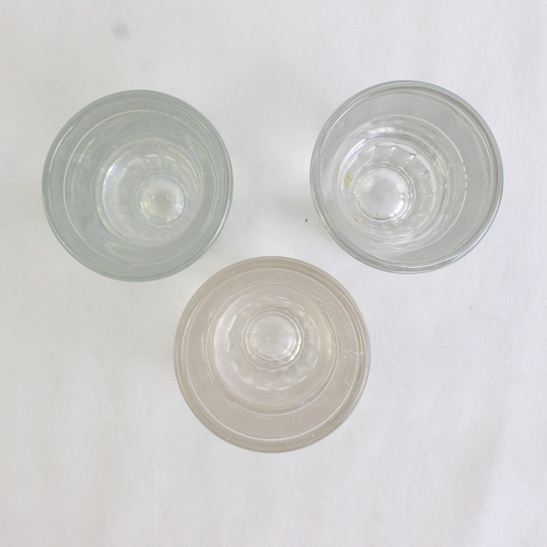 Lot of 3 Libbey Heavy Fluted Clear Shot Glasses Measurement Lines Barware