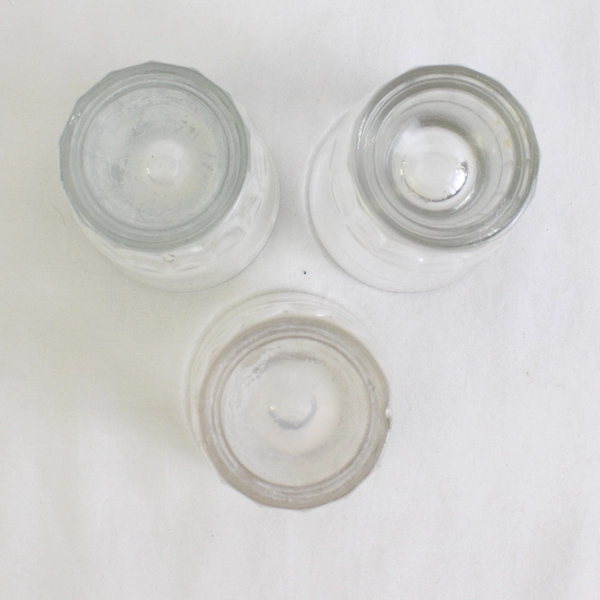 Lot of 3 Libbey Heavy Fluted Clear Shot Glasses Measurement Lines Barware