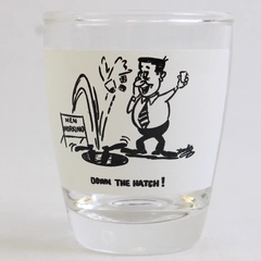Vintage Anchor Hocking "Down the Hatch" Novelty Shot Glass