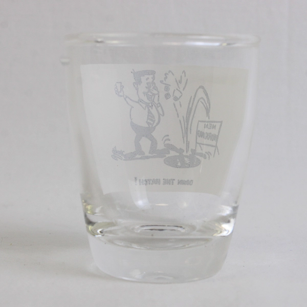 Vintage Anchor Hocking "Down the Hatch" Novelty Shot Glass
