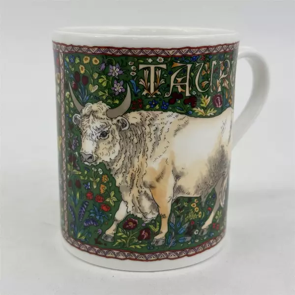 1991 Royal Worcester Zodiacs Taurus Ceramic Coffee Mug