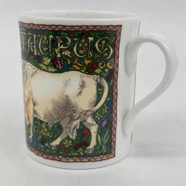 1991 Royal Worcester Zodiacs Taurus Ceramic Coffee Mug