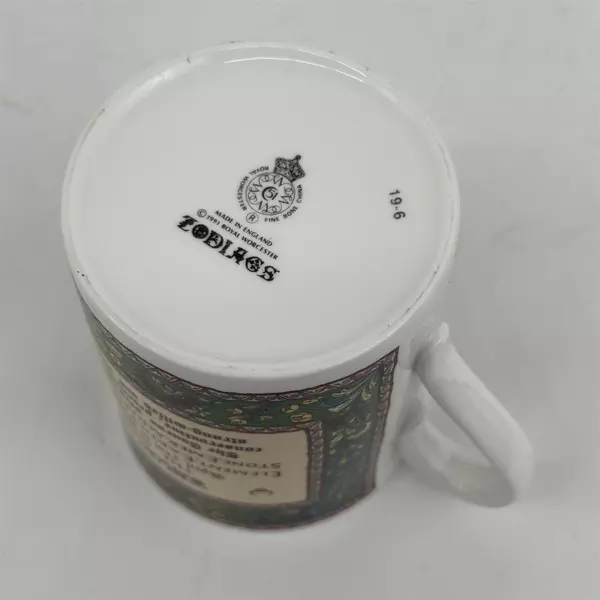 1991 Royal Worcester Zodiacs Taurus Ceramic Coffee Mug