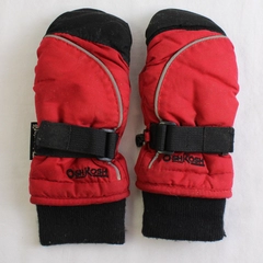 OshKosh B'gosh Red and Black Mittens Kids' Size 2-4T FLAW