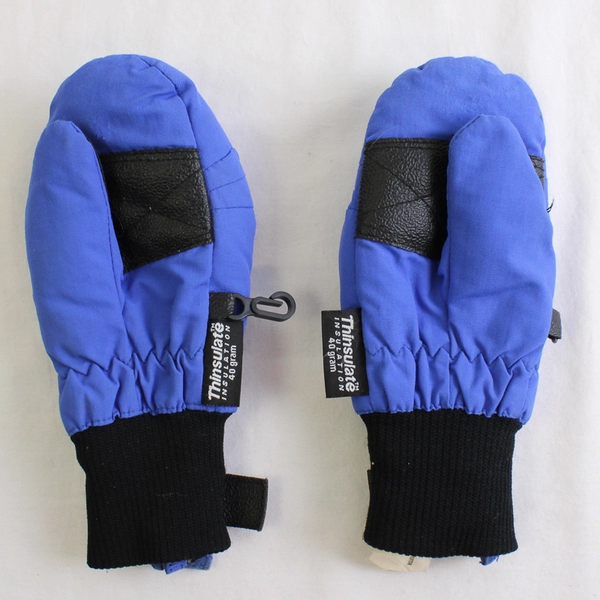 Becker Blue and Black Thinsulate Mittens Kids' Size 2-4