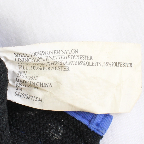 Becker Blue and Black Thinsulate Mittens Kids' Size 2-4