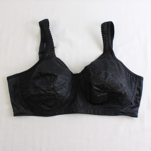 Playtex Black Nylon Wireless Unlined Bra Women's Size 40D