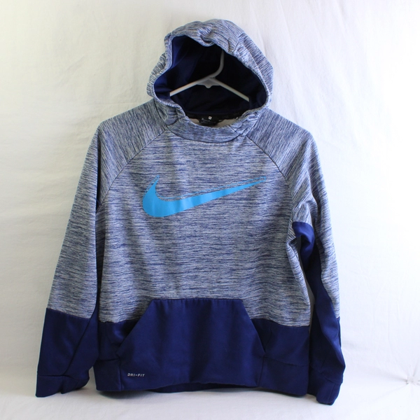 Nike Dri-Fit Blue Athletic Pullover Hoodie Youth Size XL