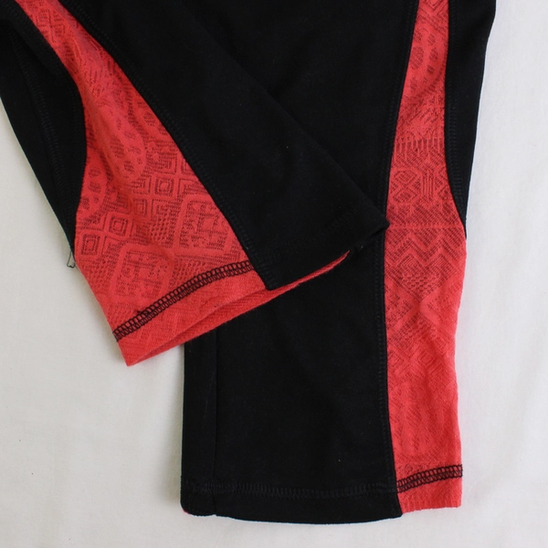 Balance Collection Black and Coral Capri Leggings Women's Size Medium