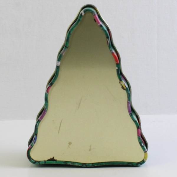 Small Christmas Tree Metal Tin Holiday Gift Box