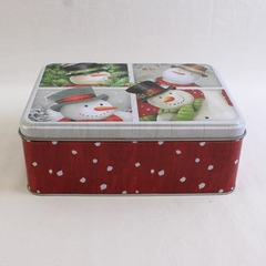 Cute Snowman Decorative Christmas Holiday Tin Box