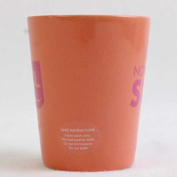 Norwegian Sun Cruise Line Orange Ceramic Shot Glass 2 Ounce