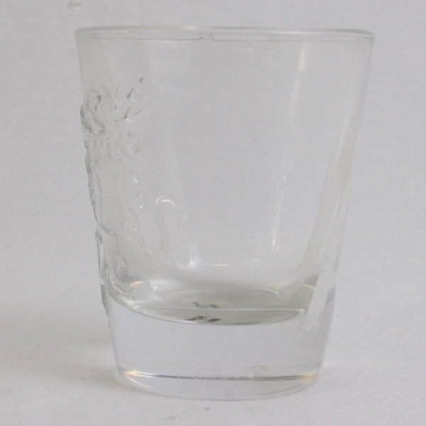 Fireball Cinnamon Whisky Shot Glass Embossed Dragon Logo Letter "A"