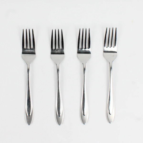 Lot of 4 Salad Forks Teardrop by Mikasa 18/10 Stainless Flatware