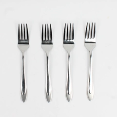 Lot of 4 Salad Forks Teardrop by Mikasa 18/10 Stainless Flatware