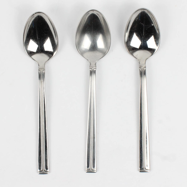 Lot of 3 Parallels by Mikasa Tablespoons Glossy Frosted Ridge Stainless Flatware