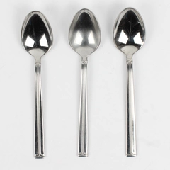 Lot of 3 Parallels by Mikasa Tablespoons Glossy Frosted Ridge Stainless Flatware