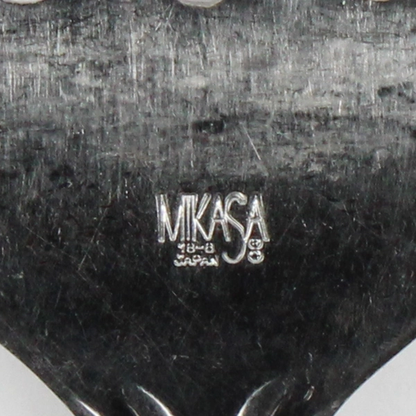 Set of 2 Vista by Mikasa Serving Spoon Meat Fork 18-8 Stainless Flatware