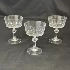 3 Princess House Crystal Esprit Champagne Tall Sherbet Glasses 5.25"