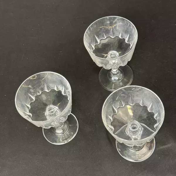 3 Princess House Crystal Esprit Champagne Tall Sherbet Glasses 5.25"