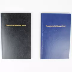 Lot of 2 Unused Telephone/Address Books 2000 Softcover 1 Blue 1 Black