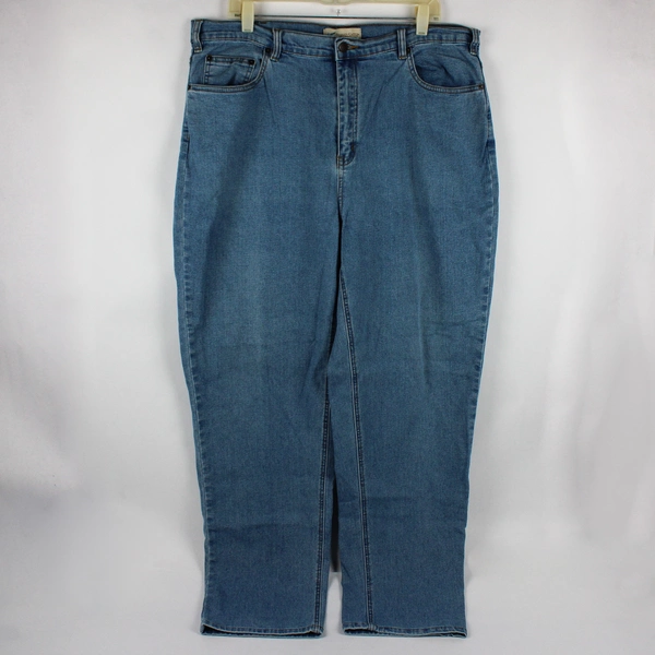 TravelSmith Men's 38x32 (39x32) Tapered Light Wash Stretch Denim Jeans