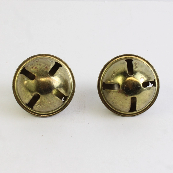 Lot of 2 Metal Jingle Bell Sleigh Christmas Tree Ornaments 