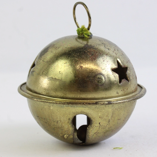 Lot of 2 Metal Jingle Bell Sleigh Christmas Tree Ornaments 