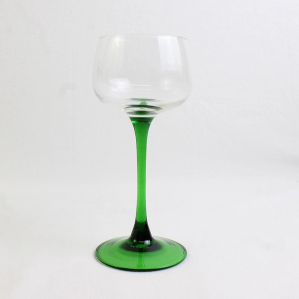 Set of 5 Luminarc France Cristal D'Arques Emerald Green Stemmed Wine Glass