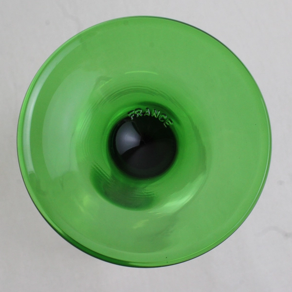 Set of 5 Luminarc France Cristal D'Arques Emerald Green Stemmed Wine Glass