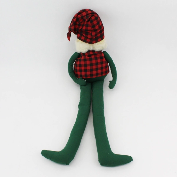 27" Hallmark Cards Santa In Plaid Plush Shelf Sitter Figurine