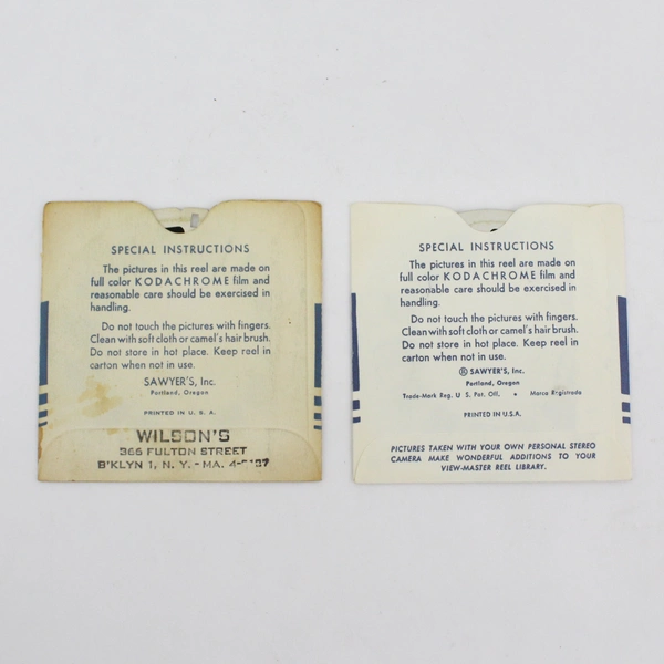 Lot Of 2 Vintage Sawyers ViewMaster 523 524 Dances of Mexico World Wonders