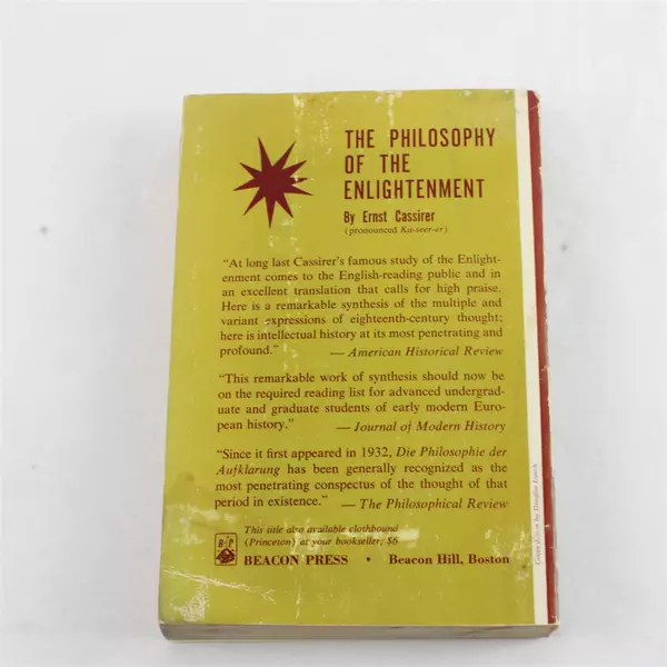 The Philosophy of the Enlightenment by Ernst Cassirer Paperback 1951