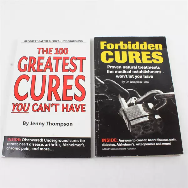 Lot of 2 Paperback Books The 100 Greatest Cures You Can't Have & Forbidden Cures