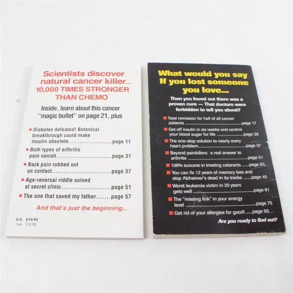 Lot of 2 Paperback Books The 100 Greatest Cures You Can't Have & Forbidden Cures