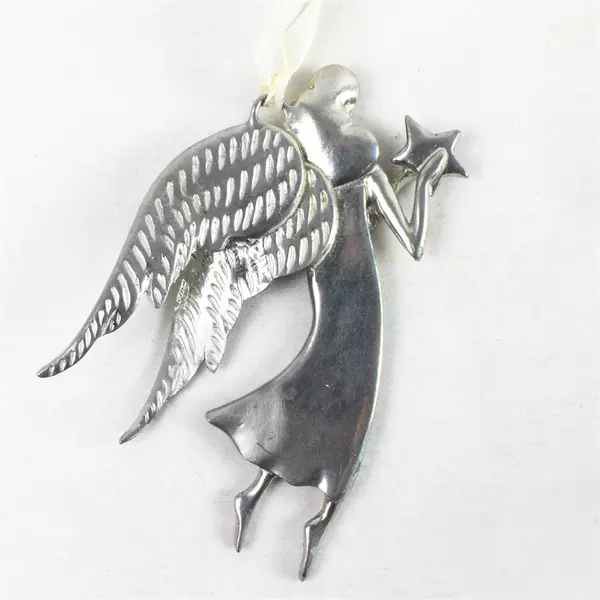 Serenity Seasons of Cannon Falls Pewter Angel Ornament "Perhaps They Are Not..."